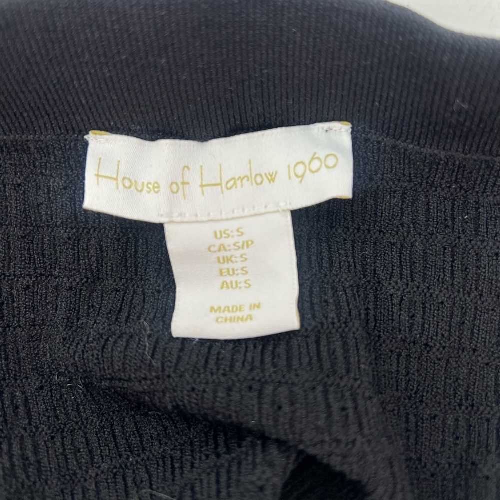 House of Harlow 1960 black knit polo matching set with crop top and skirt small - Picture 7 of 13